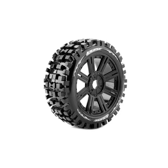 B-Ulldoze tires - Black stick rims 1/8 (x2) Louise RC Louise RC LR-T324SB - 1 LR-T324SB-B-Ulldoze tires - Black stick rims 1/8 (x2) Louise RC - LR-T324SB