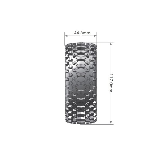B-Uphill tires - Chrome Black 1/8 (x2) Louise RC Louise RC LR-T3271SBC - 2 LR-T3271SBC-B-Uphill tires - Chrome Black 1/8 (x2) Louise RC - LR-T3271SBC