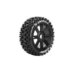 Pneus B-Uphill + Jantes batons Noir 1/8 (x2) Louise RC Louise RC LR-T3271SB - 1