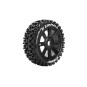 LR-T3271SB-Pneus B-Uphill + Jantes batons Noir 1/8 (x2) Louise RC