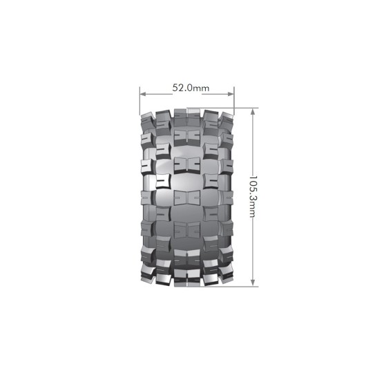 ST-Mcross tires - Chrome 1/10 (x2) Louise RC Louise RC L-T3272SB - 2 L-T3272SB-ST-Mcross tires - Chrome 1/10 (x2) Louise RC - L-T3272SB