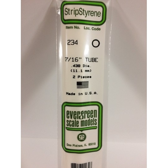 S1370234-Tube rond 11.1x350mm Ref : 234 - Evergreen - S1370234