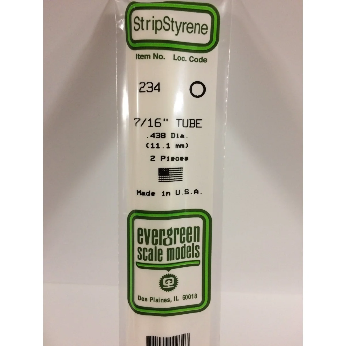 Tube rond 11.1x350mm Ref : 234 - Evergreen Evergreen S1370234 - 1 Tube rond 11.1x350mm Ref : 234 - Evergreen Evergreen S1370234 - 1