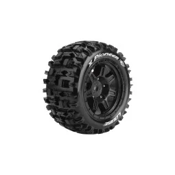 Pneus X-Pioneer + Jantes Noir Traxxas X-Maxx (x2) Louise RC Louise RC L-T3296B - 1