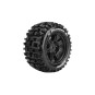 L-T3296B-Pneus X-Pioneer + Jantes Noir Traxxas X-Maxx (x2) Louise RC