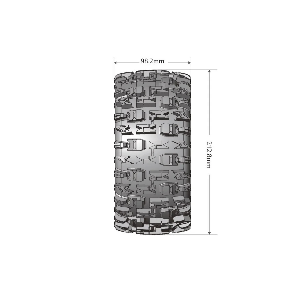 X-Pioneer Tires + Black Traxxas X-Maxx Rims (x2) Louise RC Louise RC L-T3296B - 2