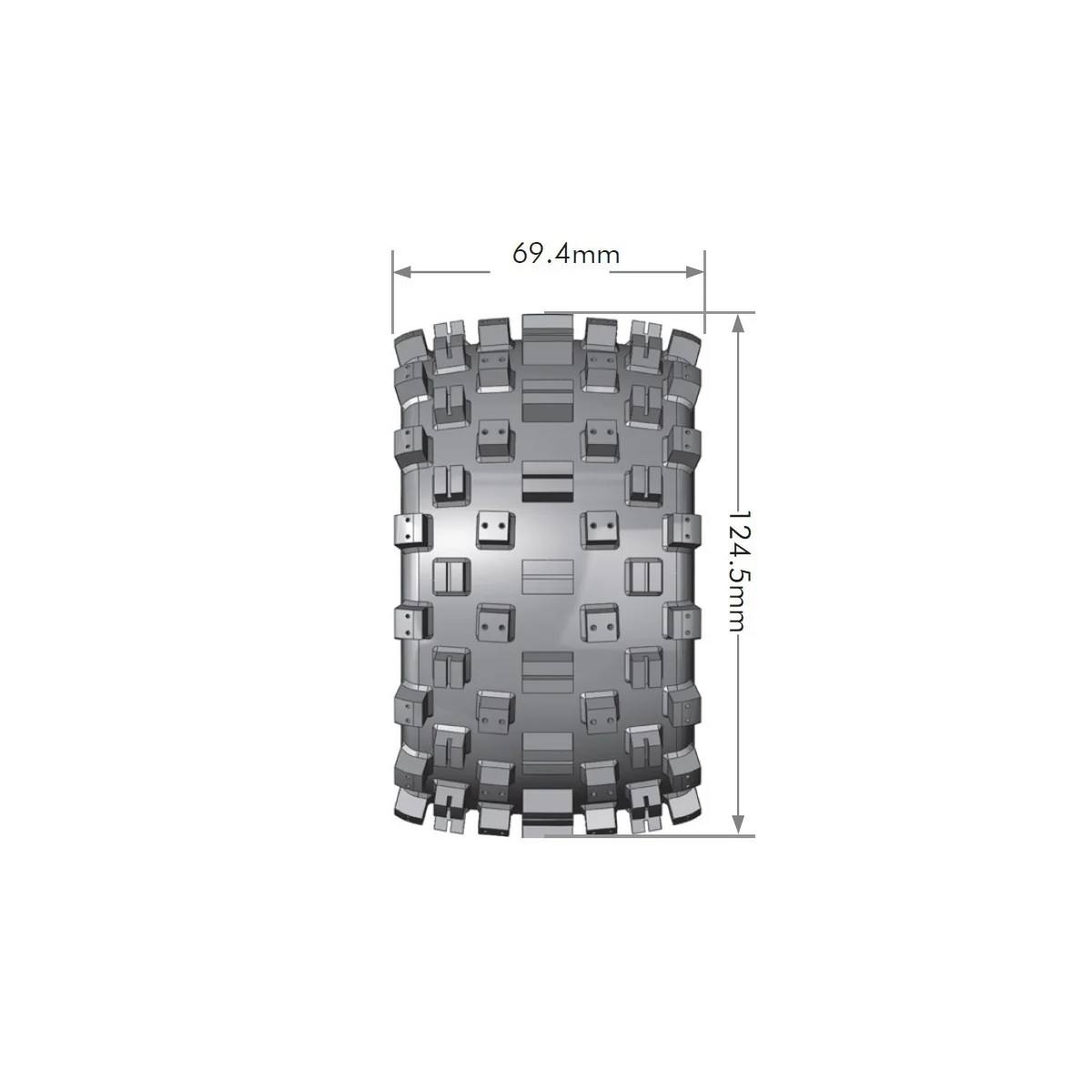 MT-Rock Tires + Black Rims 2.8" 1/10 (x2) Louise RC Louise RC L-T3275SBH - 2
