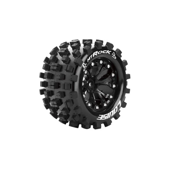 L-T3275SBH-Pneus MT-Rock + Jantes Noir 2.8" 1/10 (x2) Louise RC - L-T3275SBH