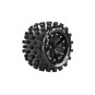 L-T3275SBH-MT-Rock Tires + Black Rims 2.8" 1/10 (x2) Louise RC