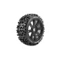 L-T3130SB-Pneus B-Pioneer + Jantes batons Noir 1/8 (x2) Louise RC