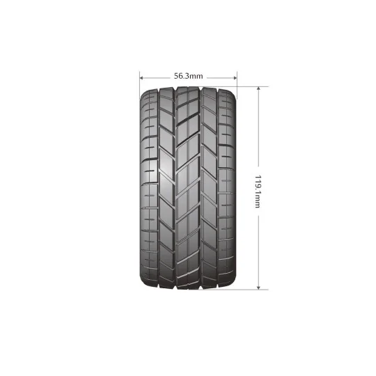 ST-Rocket Tires - Black Rims 1/10 (x2) Louise RC Louise RC LR-T3311SBCH - 2 LR-T3311SBCH-ST-Rocket Tires - Black Rims 1/10 (x2) Louise RC - LR-T3311SBCH