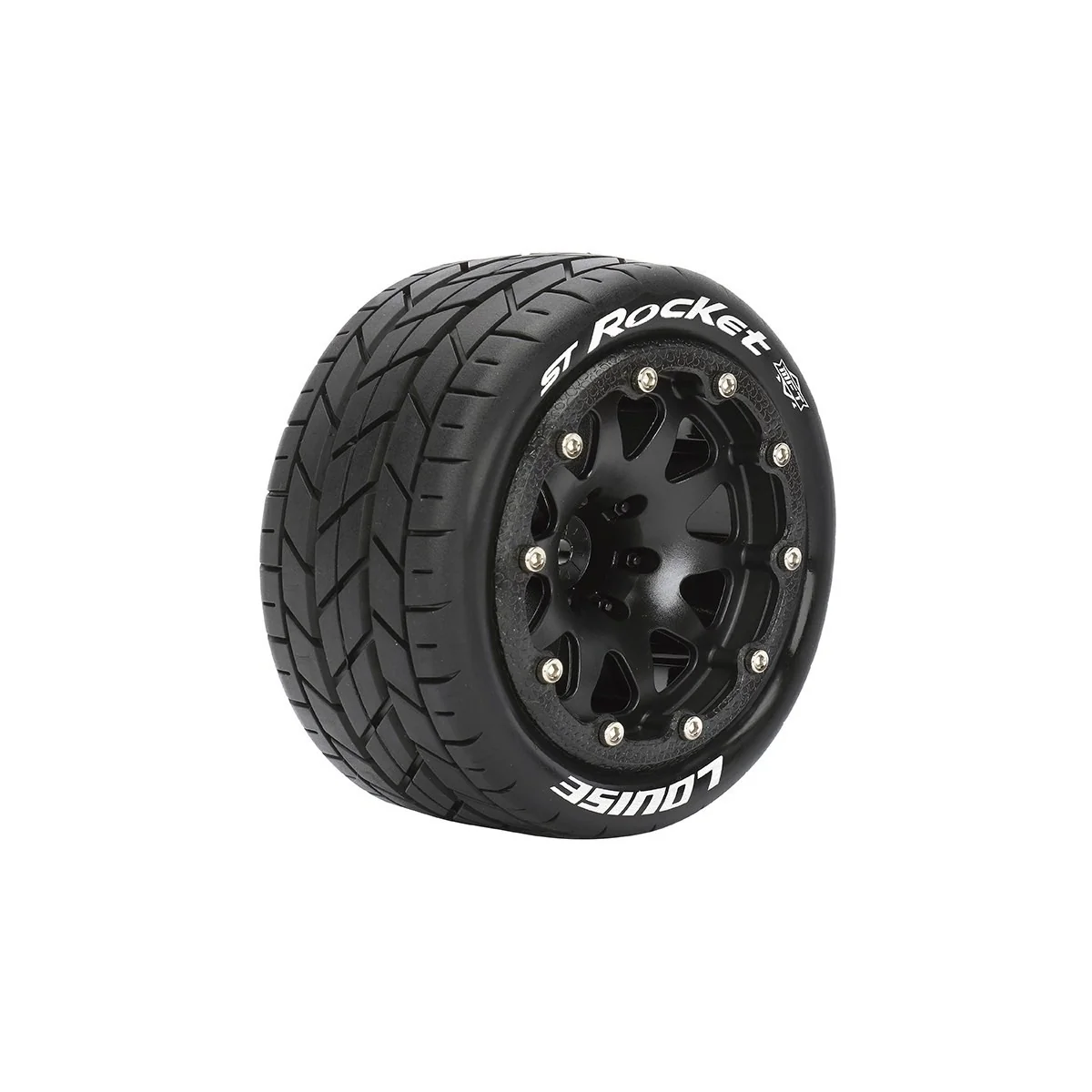 ST-Rocket Tires - Black Rims 1/10 (x2) Louise RC Louise RC LR-T3311SBCH - 1 ST-Rocket Tires - Black Rims 1/10 (x2) Louise RC Louise RC LR-T3311SBCH - 1