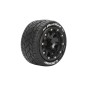 LR-T3311SBCH-ST-Rocket Tires - Black Rims 1/10 (x2) Louise RC