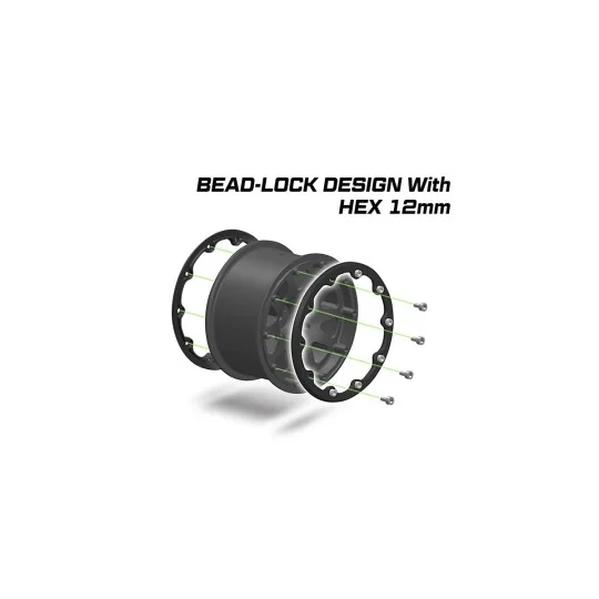 ST-Rocket Tires - Black Rims 1/10 (x2) Louise RC Louise RC LR-T3311SBCH - 3 LR-T3311SBCH-ST-Rocket Tires - Black Rims 1/10 (x2) Louise RC - LR-T3311SBCH