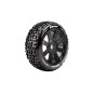 LR-T3108SB-B-Mazinger tires - Black stick rims 1/8 (x2) Louise RC
