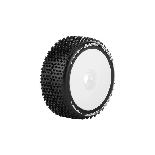 LR-T3150SW-B-Hornet Tires - White Rims 1/8 (x2) Louise RC