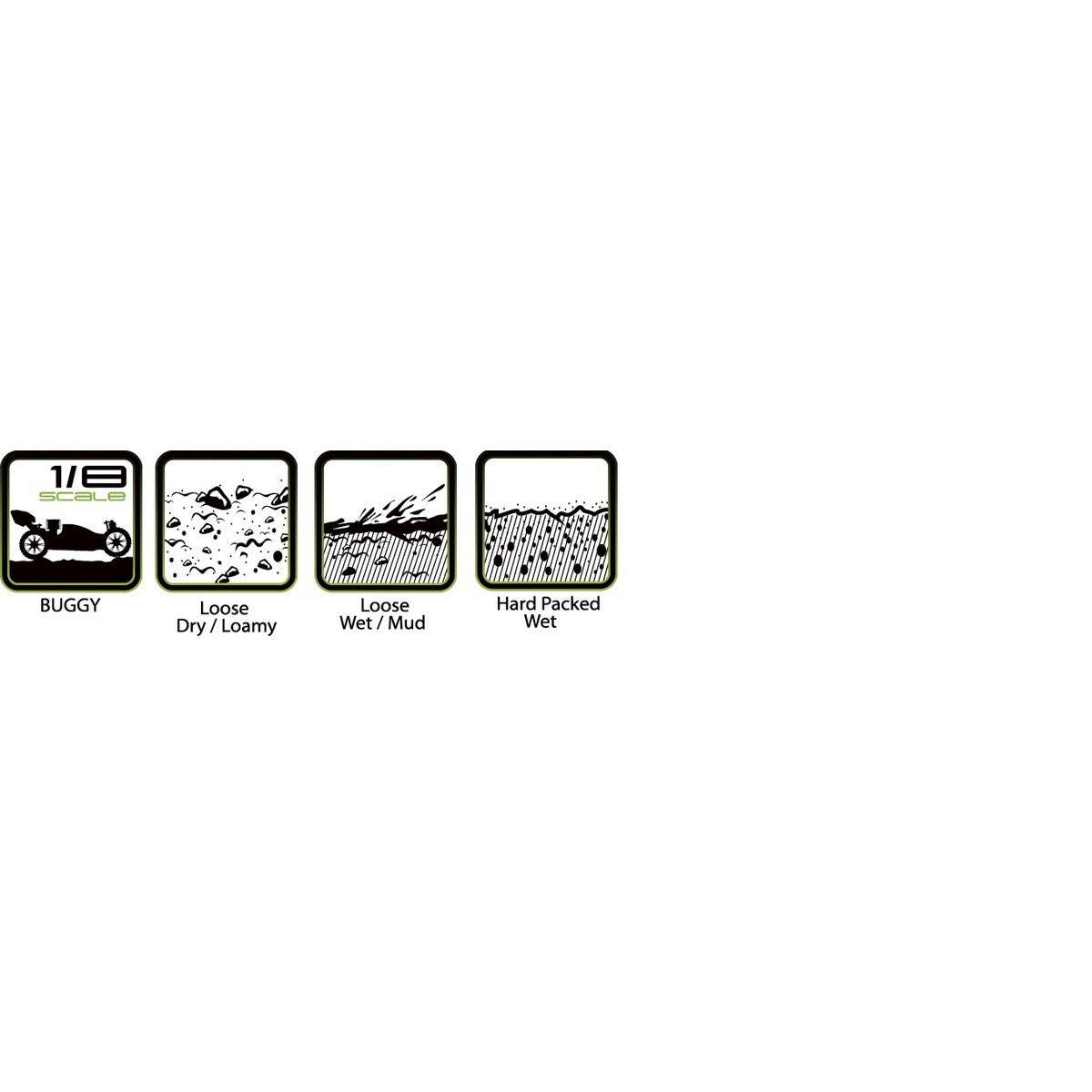 Pneus B-Hornet + Jantes batons Chrome Noir 1/8 (x2) Louise RC Louise RC LR-T3150SBC - 3