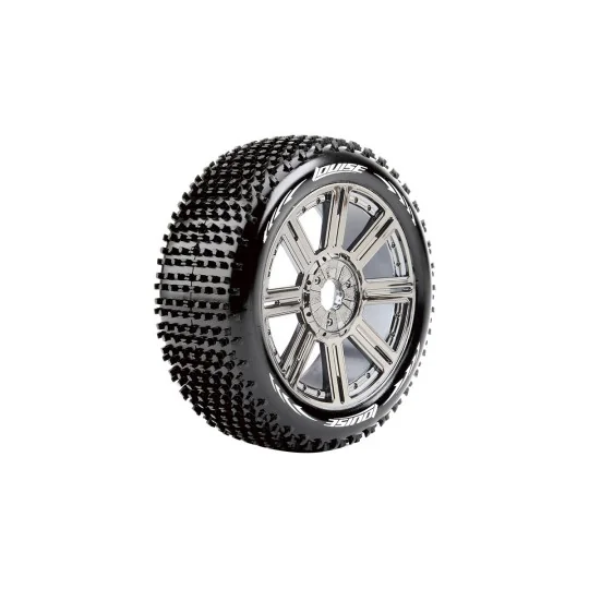 B-Hornet tires - Chrome Black 1/8 (x2) Louise RC Louise RC LR-T3150SBC - 1 LR-T3150SBC-B-Hornet tires - Chrome Black 1/8 (x2) Louise RC - LR-T3150SBC