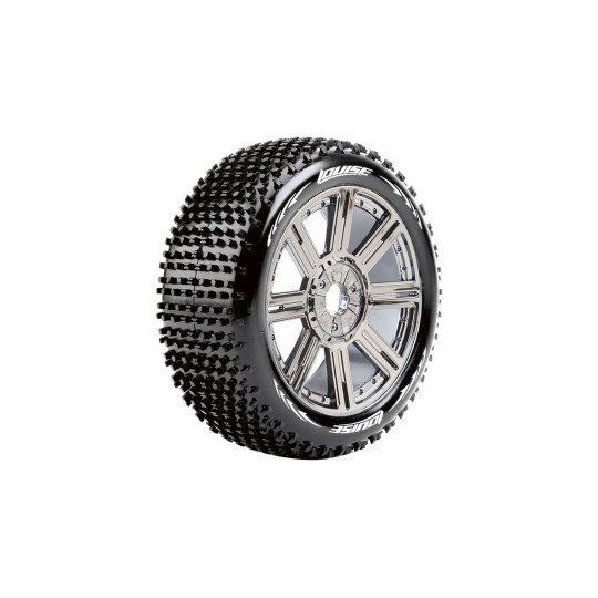 LR-T3150SBC-B-Hornet tires - Chrome Black 1/8 (x2) Louise RC