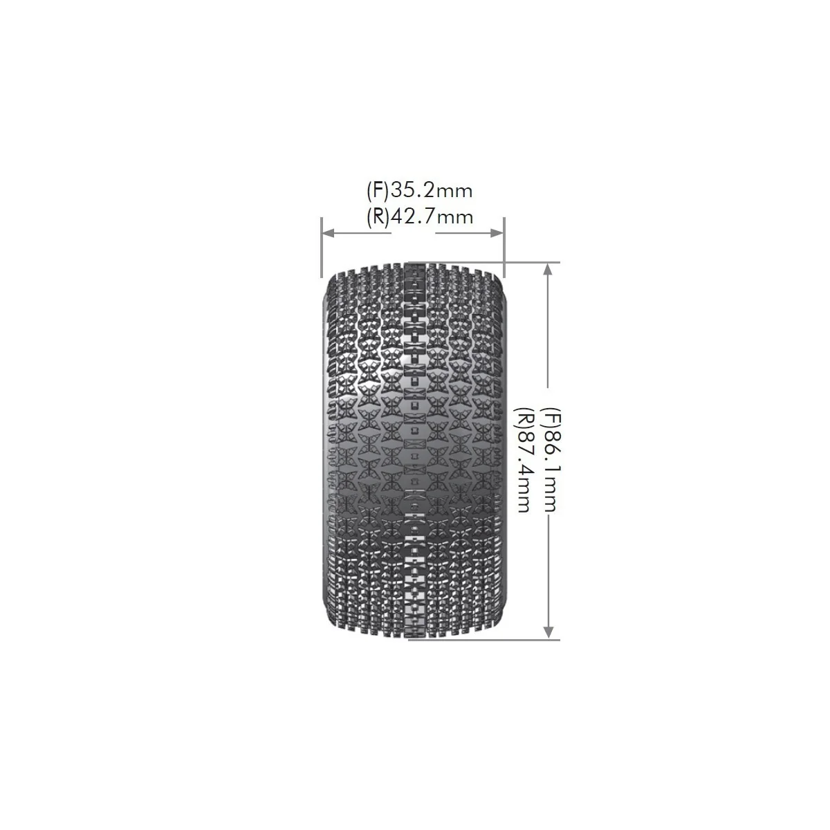 E-Manglev Tires - Rear White Rims 1/10 (x2) Louise RC Louise RC LR-T3176SWKR - 2 E-Manglev Tires - Rear White Rims 1/10 (x2) Louise RC Louise RC LR-T3176SWKR - 2
