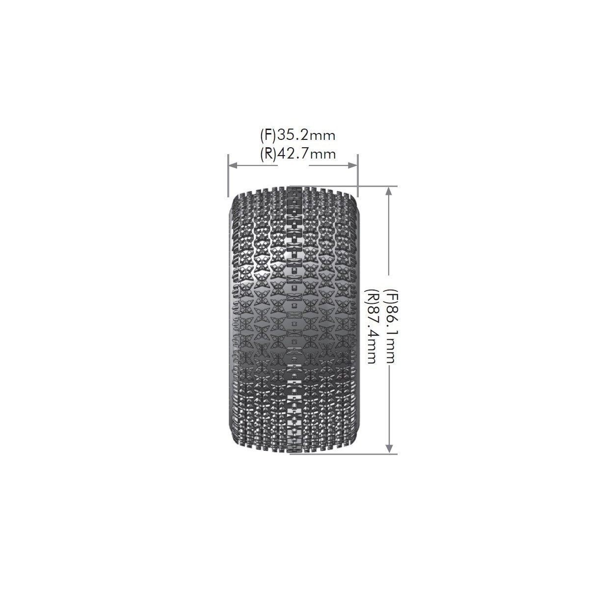 E-Manglev Tires - White Front Rims 1/10 (x2) Louise RC Louise RC LR-T3174SWKF - 2