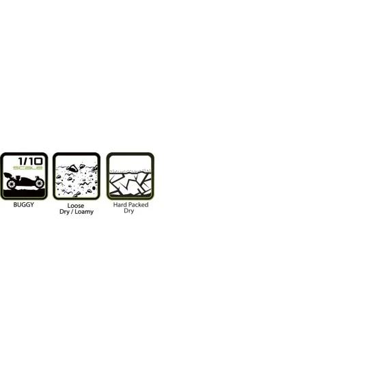 LR-T3174SWKF-E-Manglev Tires - White Front Rims 1/10 (x2) Louise RC