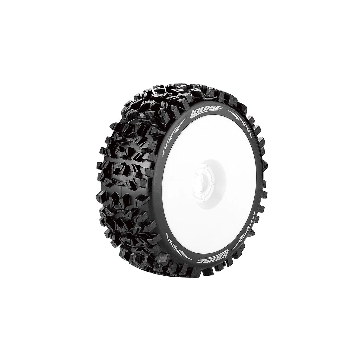 B-Pioneer Tires + White Rims 1/8 (x2) Louise RC Louise RC L-T3130SW - 1 B-Pioneer Tires + White Rims 1/8 (x2) Louise RC Louise RC L-T3130SW - 1