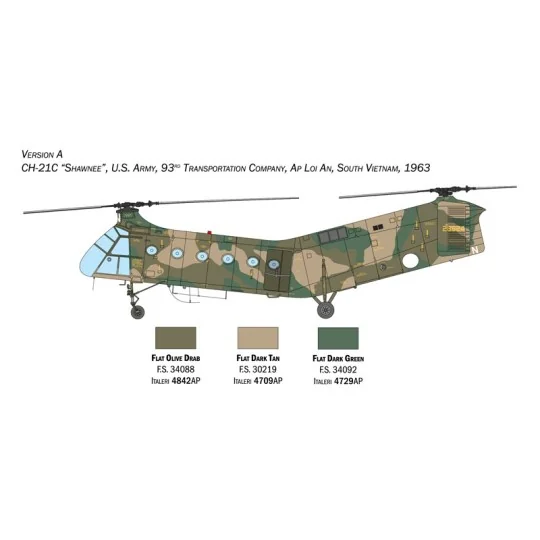 I2774-Helico H-21C Gunship 1/48 Italeri - I2774