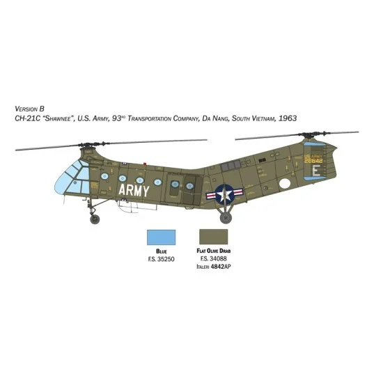 I2774-Helico H-21C Gunship 1/48 Italeri - I2774