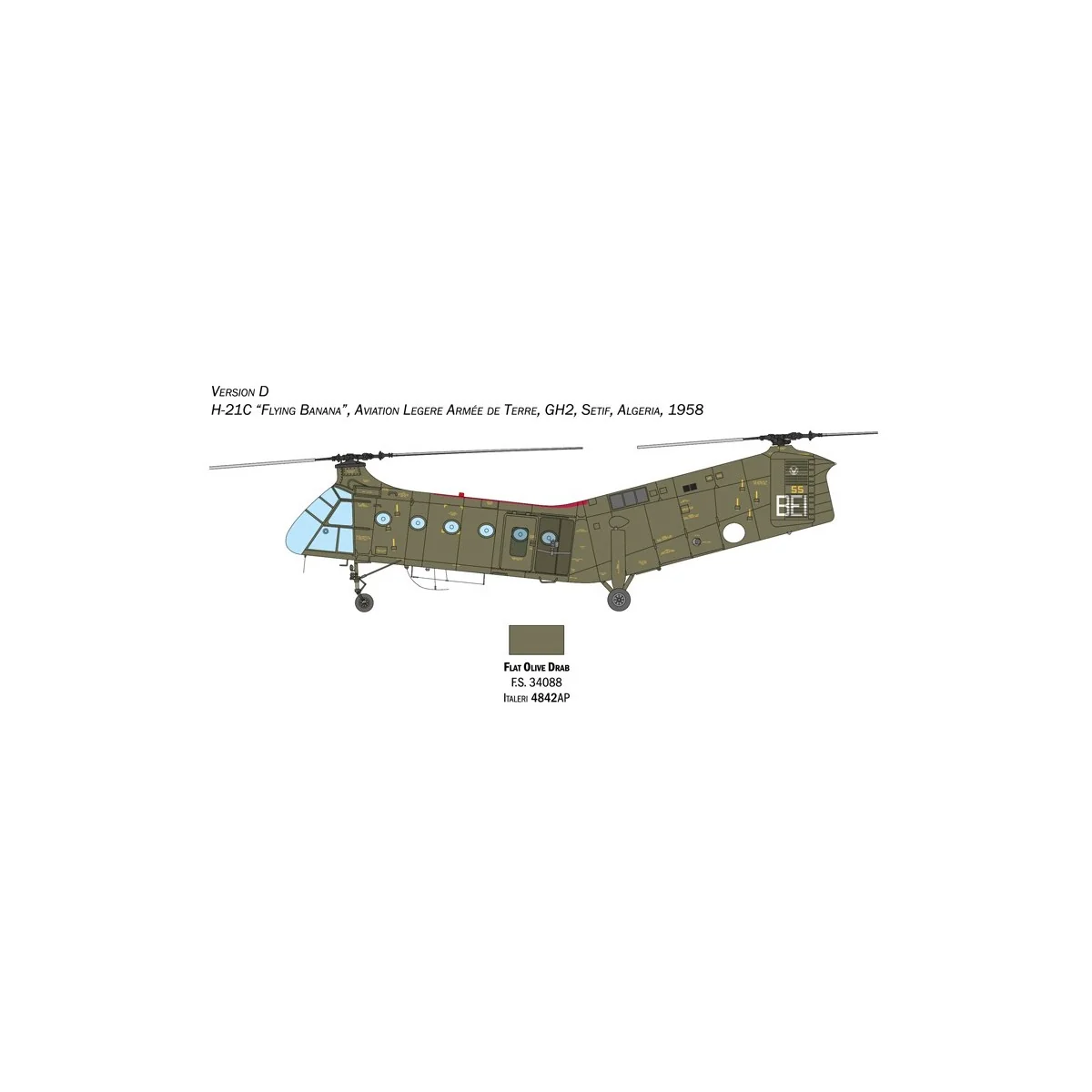 Helico H-21C Gunship 1/48 Italeri Italeri I2774 - 7 Helico H-21C Gunship 1/48 Italeri Italeri I2774 - 7