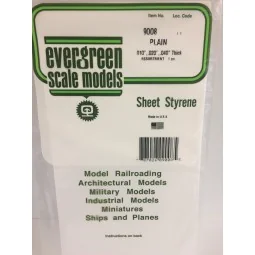Smooth white sheet, assorted, 150x300mm, Ref: 9008 - Evergreen - S1...