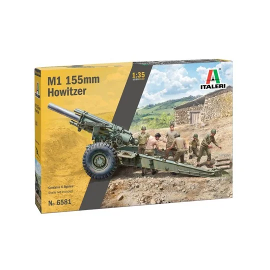 HOWitzer US M1 155mm and Servants 1/35 Italeri Italeri I6581 - 2 I6581-HOWitzer US M1 155mm and Servants 1/35 Italeri - I6581