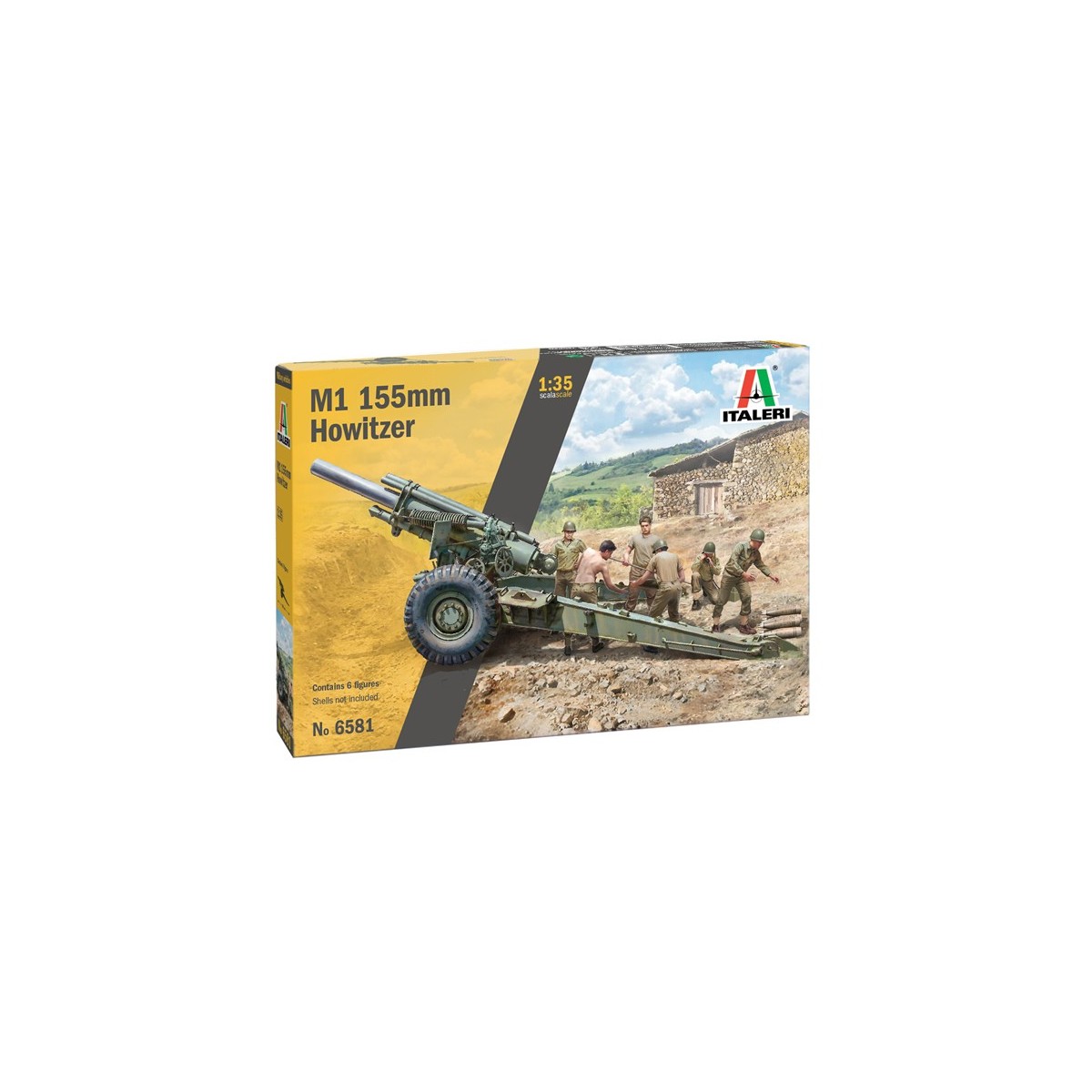 Obusier US M1 155mm et Servants 1/35 Italeri Italeri I6581 - 2