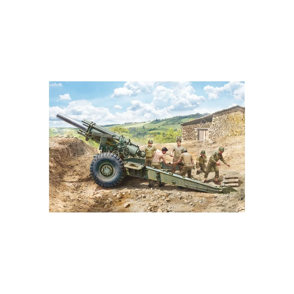 Obusier US M1 155mm et Servants 1/35 Italeri Italeri I6581 - 1