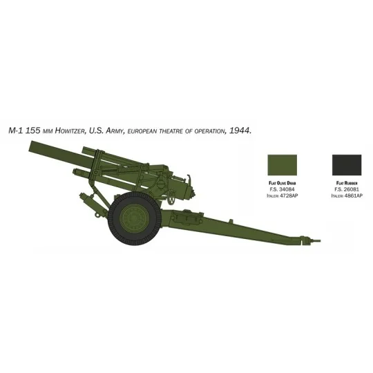 Obusier US M1 155mm et Servants 1/35 Italeri Italeri I6581 - 3 I6581-Obusier US M1 155mm et Servants 1/35 Italeri - I6581