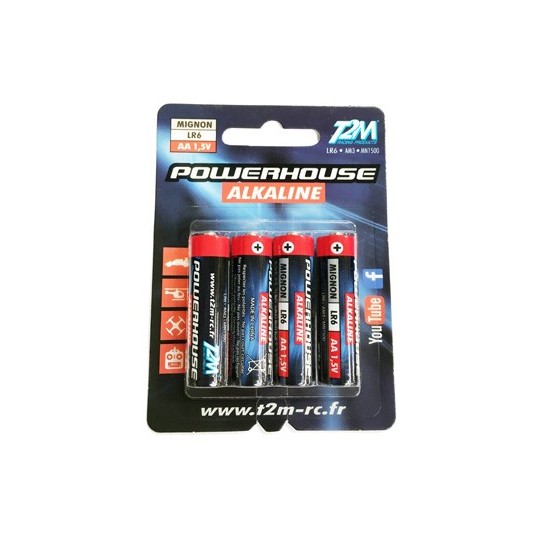 T3619-Alcaline AA LR6 (4) T2M batteries