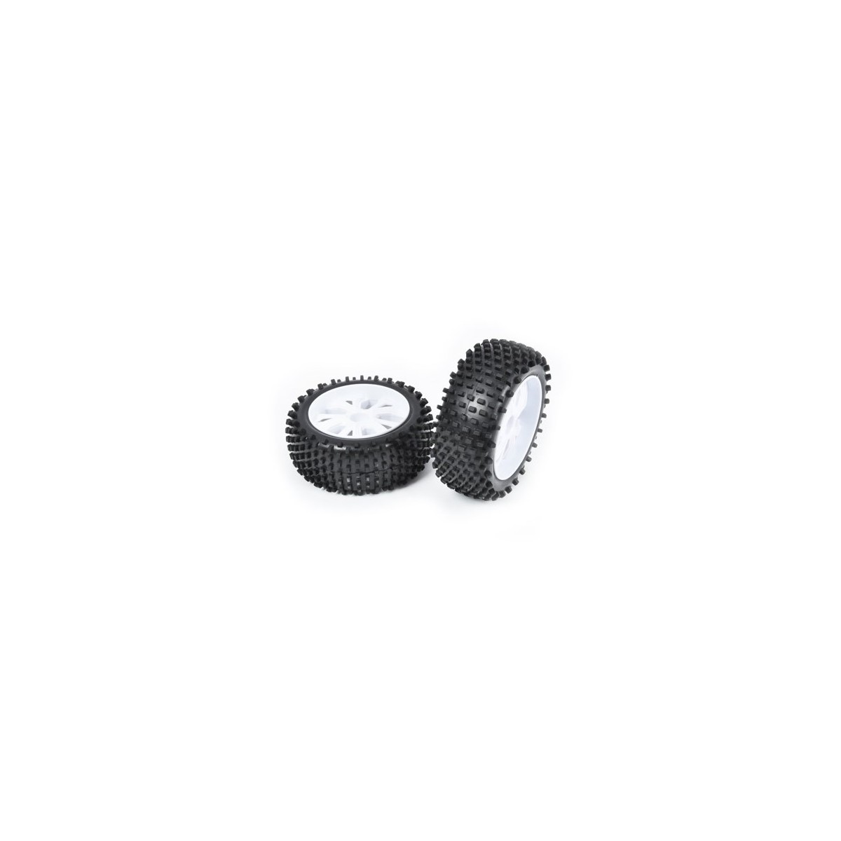 Roues tout terrain à picots sur jantes à battons blanches T2M T2M T4900/2C - 1