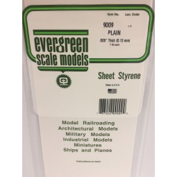 White plate smooth 0.13x150x300mm Ref: 9009 - Evergreen - S1379009