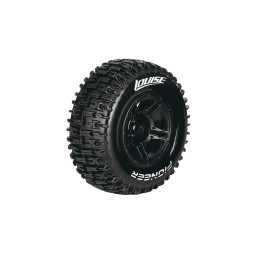 SC-Pioneer tires - Black baton rims 1/10 (x2) Louise RC Louise RC LR-T3148SBTF - 1