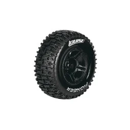 SC-Pioneer tires - Black baton rims 1/10 (x2) Louise RC Louise RC LR-T3148SBTF - 1