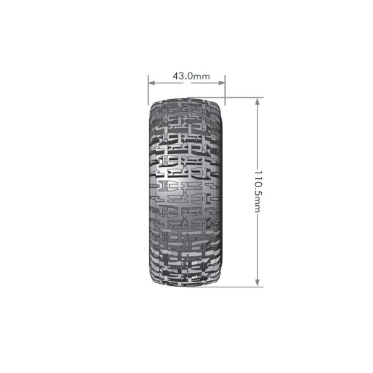 SC-Pioneer tires - Black baton rims 1/10 (x2) Louise RC Louise RC LR-T3148SBTF - 2 LR-T3148SBTF-SC-Pioneer tires - Black baton rims 1/10 (x2) Louise RC - LR-T3148SBTF
