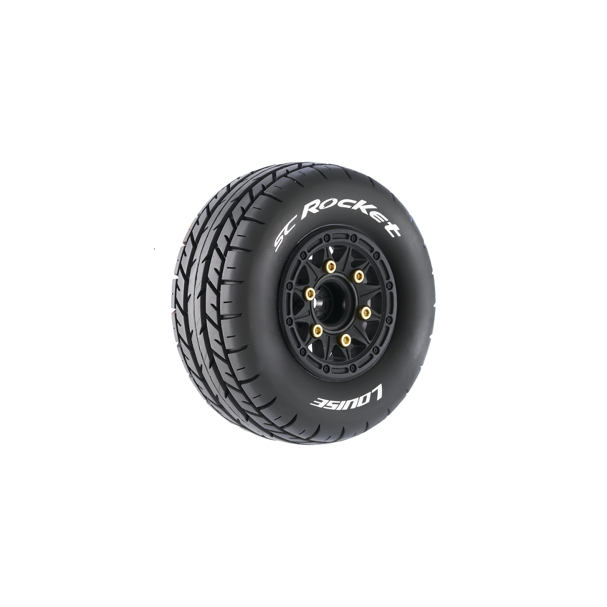 SC-Rocket Tires + Black Stick Rims 1/10 (x2) Louise RC Louise RC L-T3154SBTR - 1