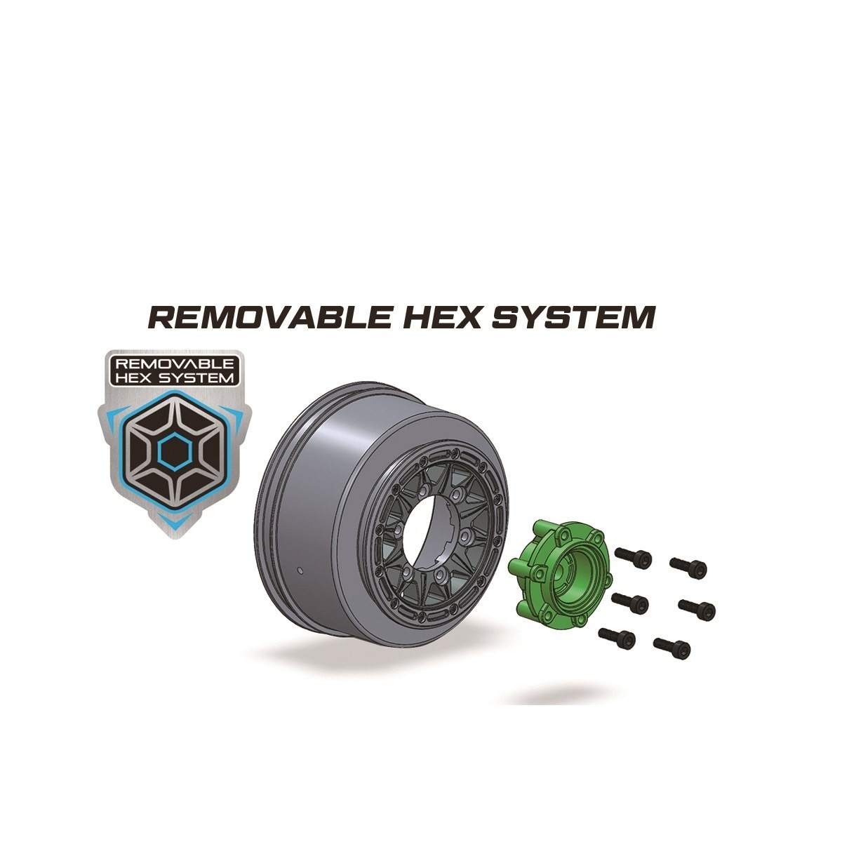 Pneus SC-Rocket + Jantes batons Noir 1/10 (x2) Louise RC Louise RC L-T3154SBTR - 5