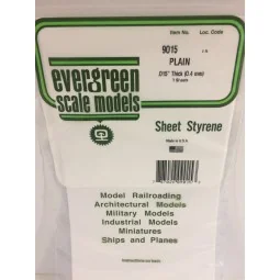 White plate smooth 0.38x150x300mm Ref: 9015 - Evergreen - S1379015