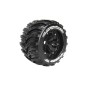 L-T3220BH-MT-Cyclone Tires + 3.8" Rims Black 1/8 (x2) Louise RC