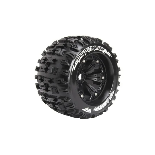 MT-Pioneer Tires + 3.8" Rims Black 1/8 (x2) Louise RC Louise RC L-T3218BH - 1 L-T3218BH-MT-Pioneer Tires + 3.8" Rims Black 1/8 (x2) Louise RC - L-T3218BH