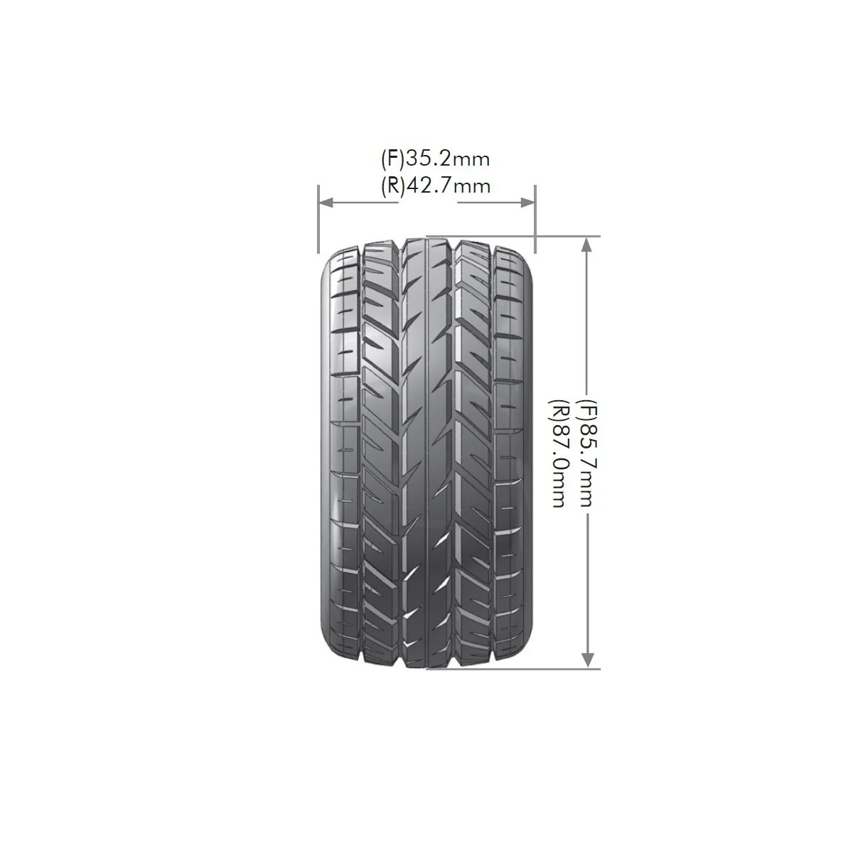 ST-Rocket Tires + White Rear Rims 1/10 (x2) Louise RC Louise RC L-T3188SWKR - 2 ST-Rocket Tires + White Rear Rims 1/10 (x2) Louise RC Louise RC L-T3188SWKR - 2