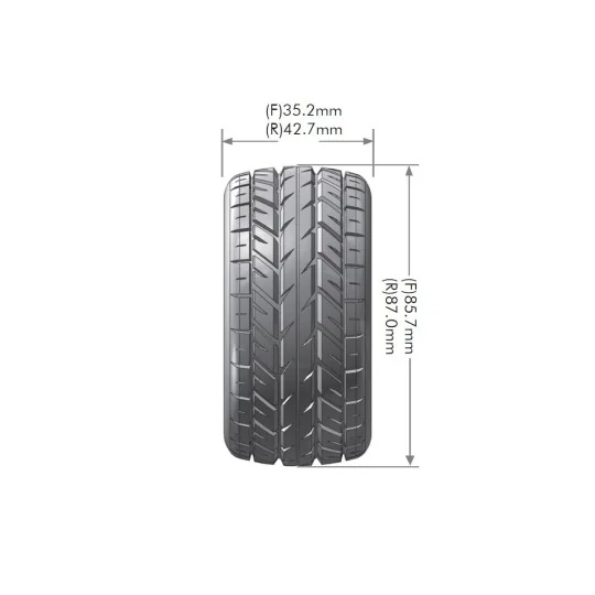 ST-Rocket tires + White Front Rims 1/10 (x2) Louise RC Louise RC L-T3186SWKF - 2 L-T3186SWKF-ST-Rocket tires + White Front Rims 1/10 (x2) Louise RC - L-T3186SWKF