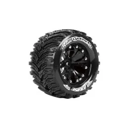 MT-Cyclone Tires + Black Rims 2.8" 1/10 (x2) Louise RC Louise RC L-T3226SB - 1