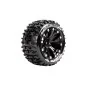 LR-T3227SBH-ST-Pioneer tires - Black baton rims 1/10 (x2) Louise RC - LR-T3227SBH